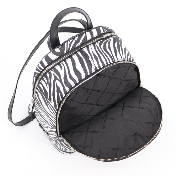 New Michael Kors Rhea Backpack Zebra Print - Picture 10 of 12